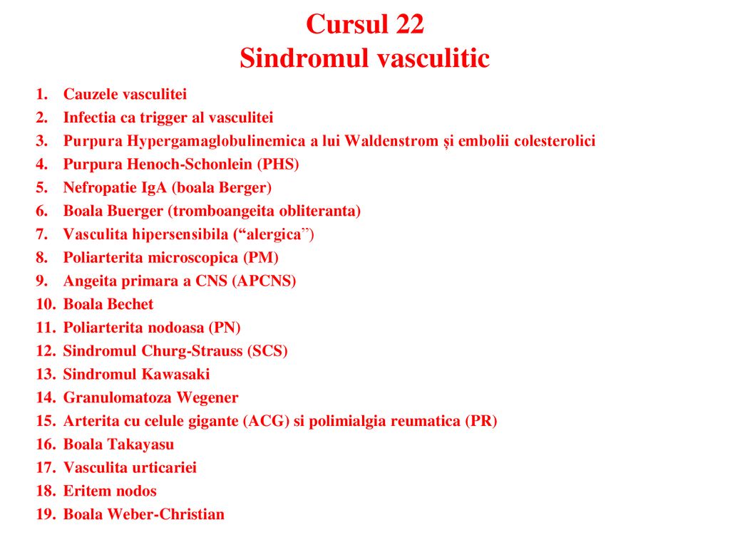 Cursul 22 Sindromul vasculitic ppt κατέβασμα